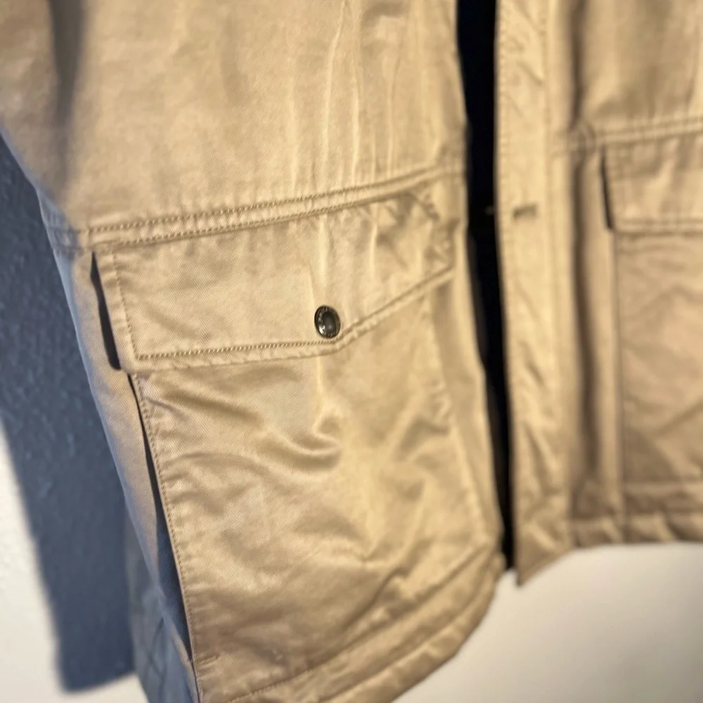 Banana Republic Men's Tan Military Field Barn Coat Jacket Cotton Size XL